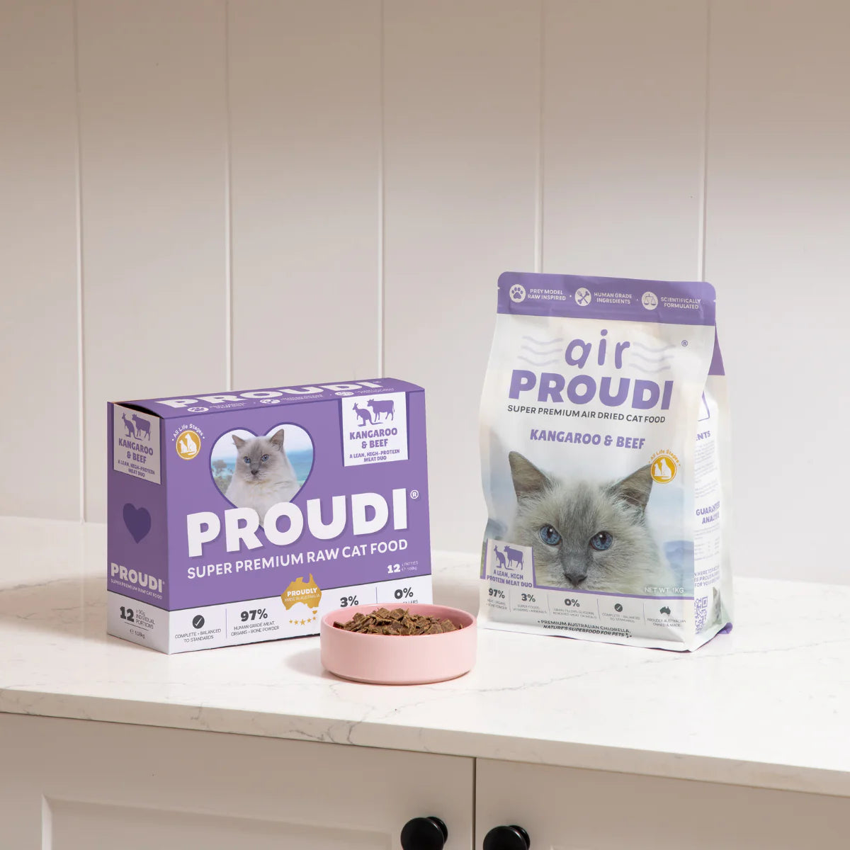 Proudi Air Dried Cat Food Kangaroo & Beef