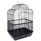Black elastic mesh seed catcher fitted around the lower section of a bird cage