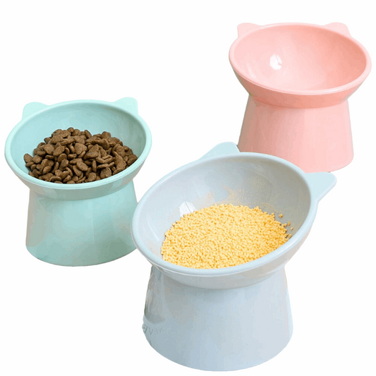 45° Neck Protector Cat Bowl | Anti-Overturning Pet Food Water Bowl | Binaural Cat Feeder Cup
