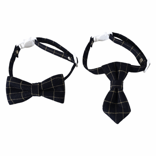 Adjustable Pet Bow Tie | Formal Costume for Small Dogs & Cats | Grooming Ties & Party Accessories