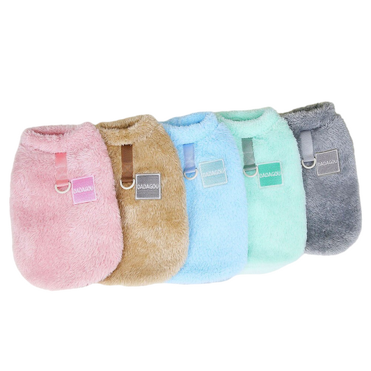 Warm Pet Dog Sweater | Fleece Winter Clothes for Small Dogs and Cats | Soft & Comfortable