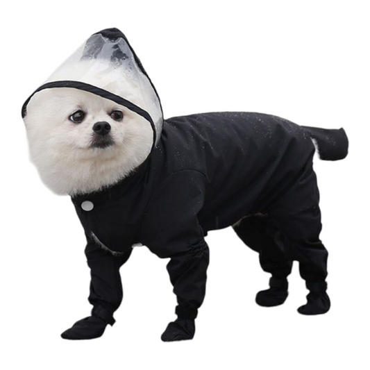 Raincoat with Boots | Hooded Waterproof Poncho | Full Body Coverage for Cats and Dogs