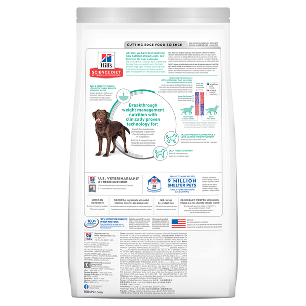 Hill's Science Diet Adult Dog Perfect Weight Large Breed Food
