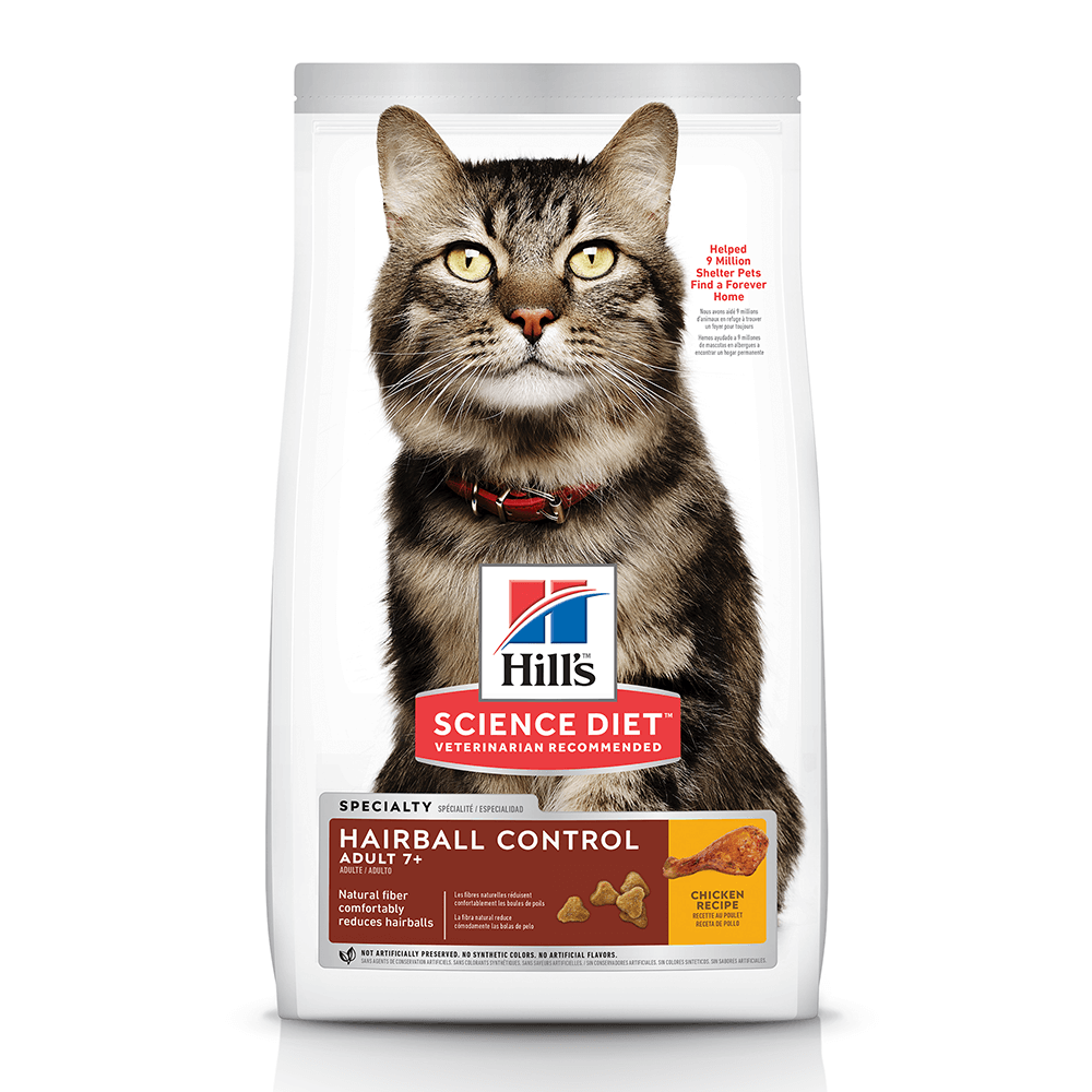 Hill's Science Diet Adult Cat 7+ Hairball Control Food
