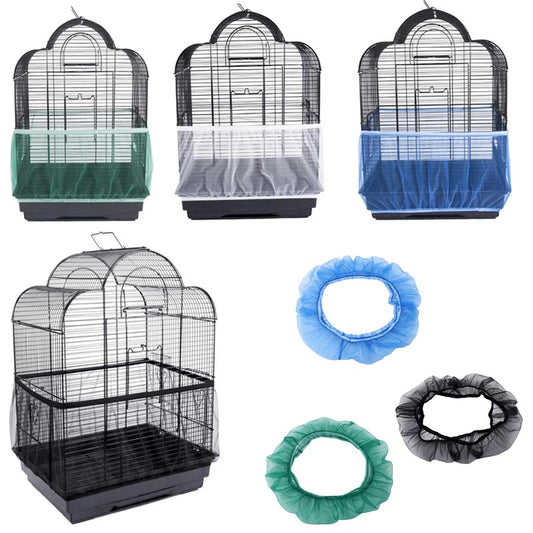 Nylon Bird Cage Seed Catcher | Elastic Mesh Skirt