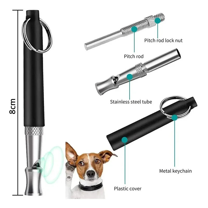 Ultrasonic Dog Training Whistle | Adjustable, Two-Tone & Stainless Steel