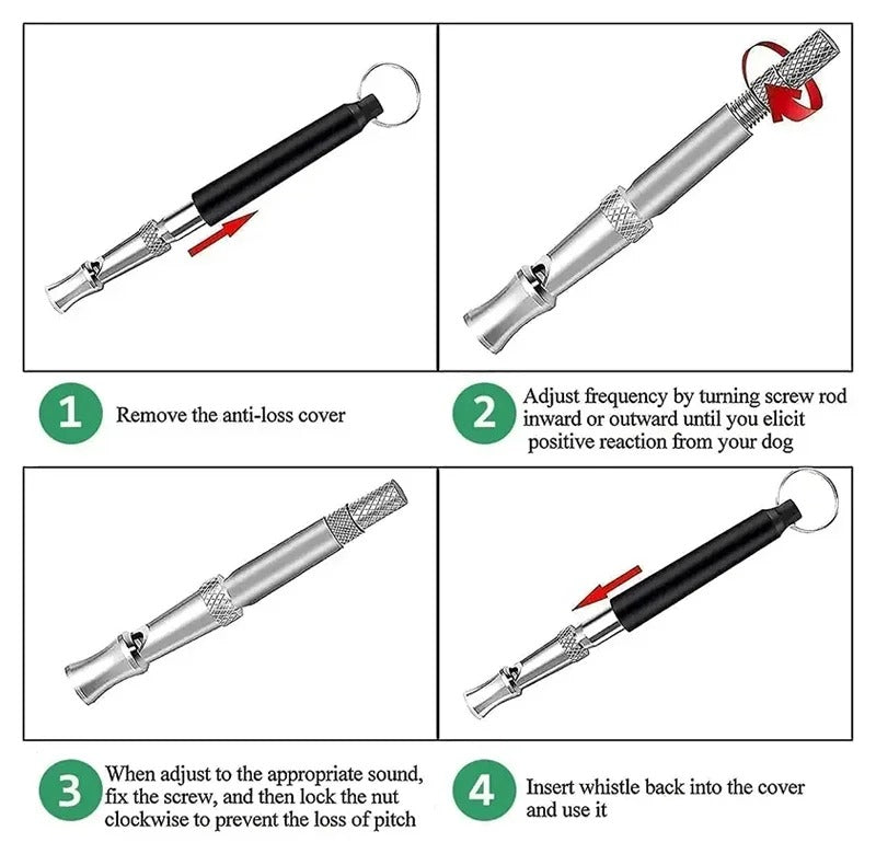 Ultrasonic Dog Training Whistle | Adjustable, Two-Tone & Stainless Steel