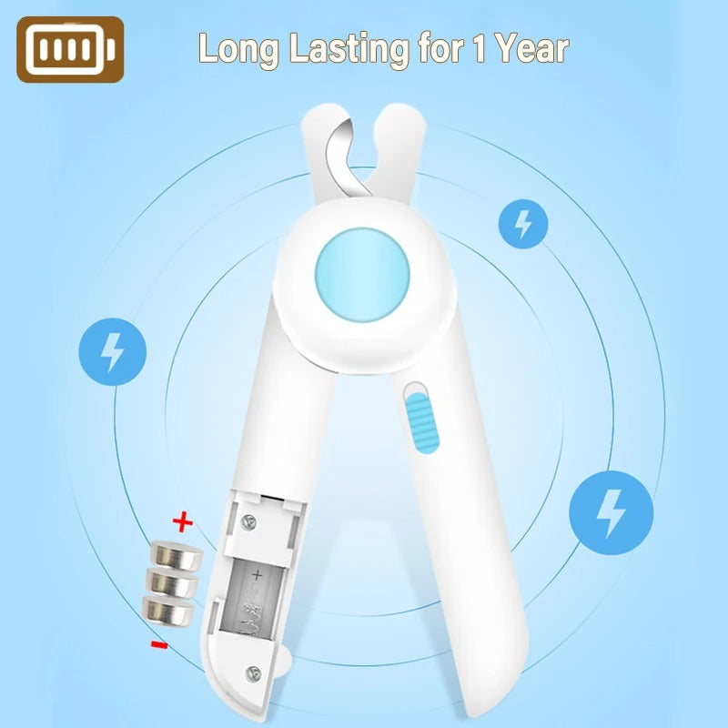 LED Pet Nail Clippers | Light, Safety Guard & Hidden File