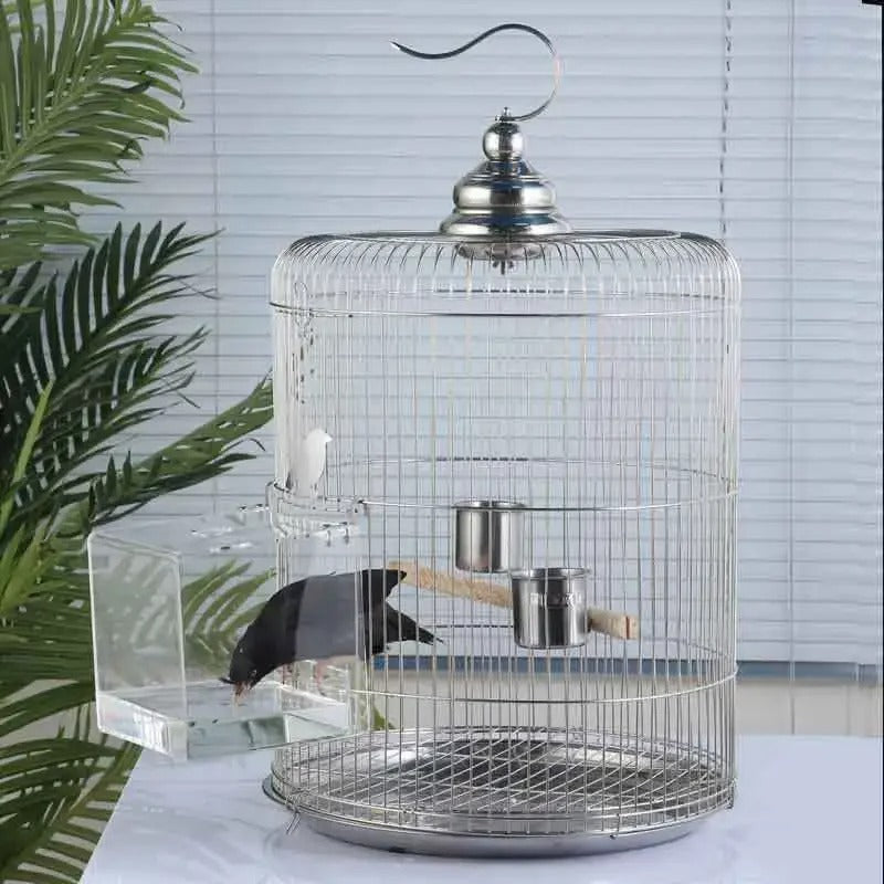 Clip-On Bird Cage Bath or Feeder | Transparent & Anti-Spill