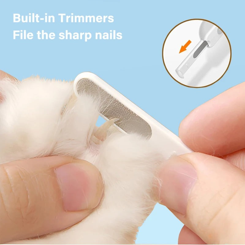 LED Pet Nail Clippers | Light, Safety Guard & Hidden File