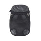 Black breathable legs-out pet carrier backpack for small pets