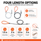 Guide comparing 1.5 m, 2 m, 2.5 m and 3 m steel cable dog lead lengths