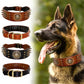 Leather Dog Collar | Adjustable Spiked Studded Collar for Medium & Large Pets