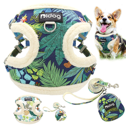 Soft Padded Mesh Harness with Leash | Walking and Running Supplies for Cats and Dogs