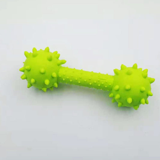 Thorn Barbell Dog Chew Toy with Bell